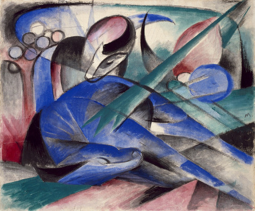Art Prints of Dreaming Horse by Franz Marc