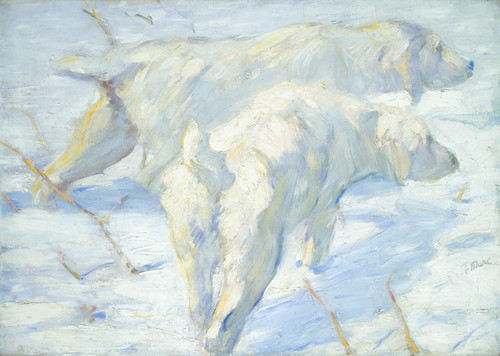 Art Prints of Siberian Dogs in the Snow by Franz Marc