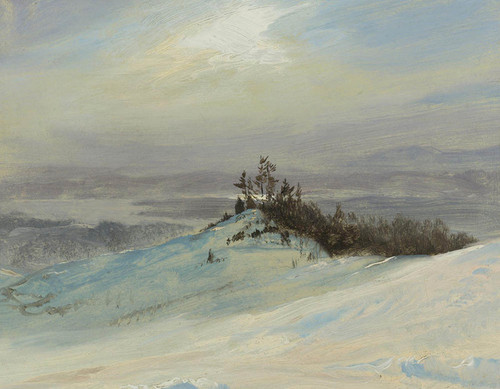 Art Prints of Winter on the Hudson near Catskill New York by Frederic Edwin Church