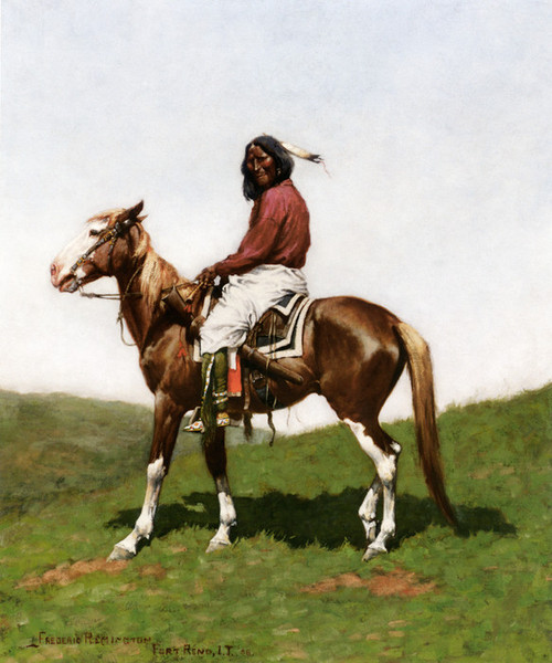 Art Prints of Comanche Brave, Fort Reno Indian Territory by Frederic Remington