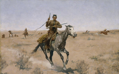 Art Prints of The Flight by Frederic Remington