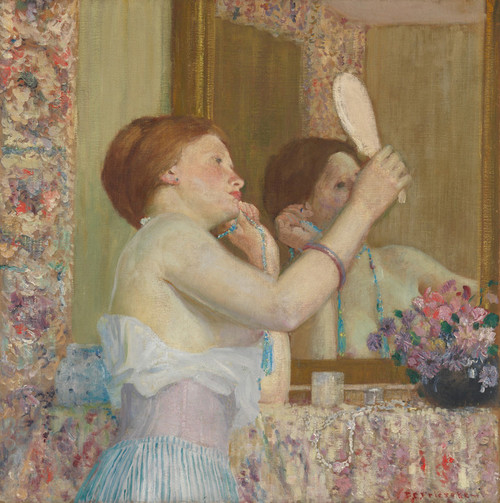 Art Prints of Woman with a Mirror by Frederick Carl Frieseke