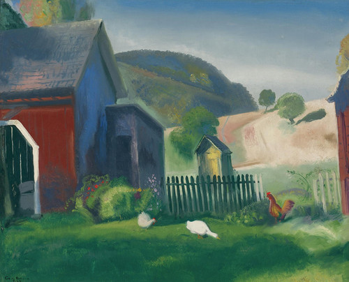 Art Prints of |Art Prints of Barnyard and Chickens by George Bellows