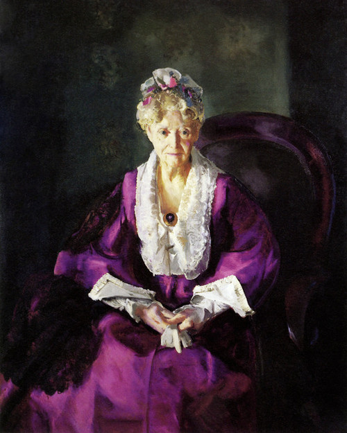 Art Prints of |Art Prints of Mrs. T in Wine Silk by George Bellows