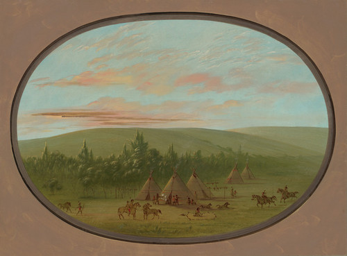 Art Prints of A Sioux Village 2 by George Catlin