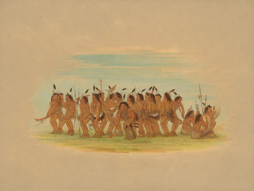 Art Prints of Dog Dance Sioux by George Catlin