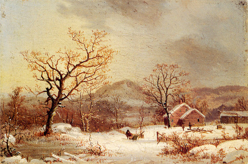 Art Prints of A Sleigh in the Snow by George Henry Durrie