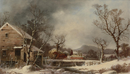 Art Prints of Winter, the Old Mill by George Henry Durrie