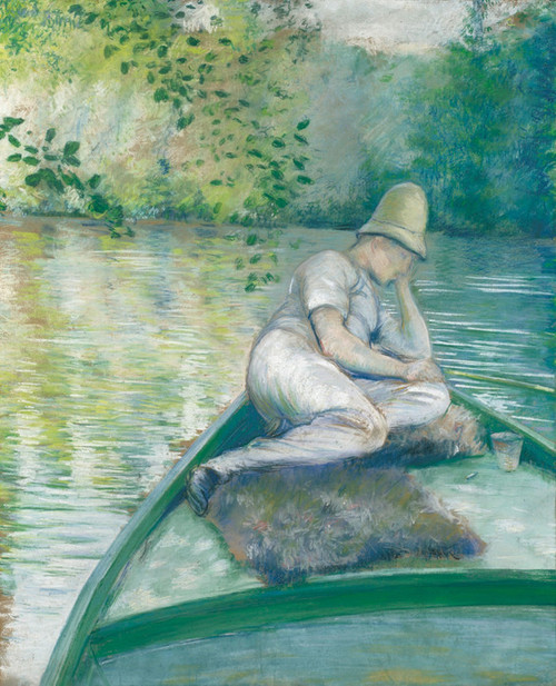 Art Prints of Boater on the Yerres River by Gustave Caillebotte
