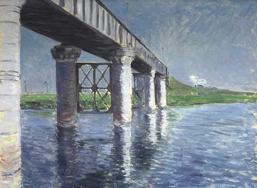 Art Prints of The Seine and the Railroad Bridge at Argenteuil by Gustave Caillebotte