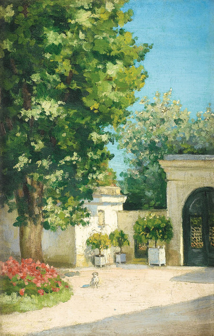 Art Prints of Yerres, the Porch of the Family Home by Gustave Caillebotte