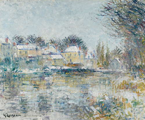Art Prints of The Loing at Moret, Snow Effect by Gustave Loiseau