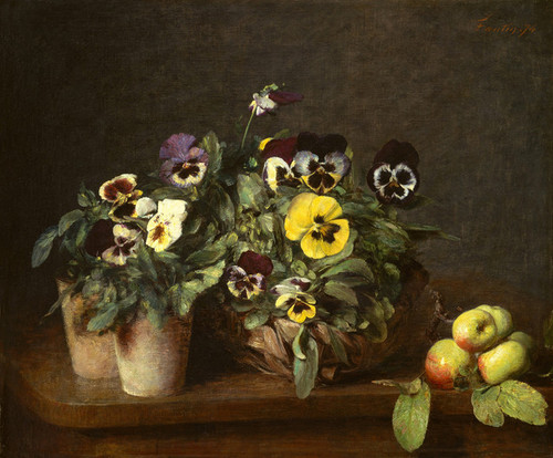 Art Prints of Still Life with Pansies by Henri Fantin-Latour
