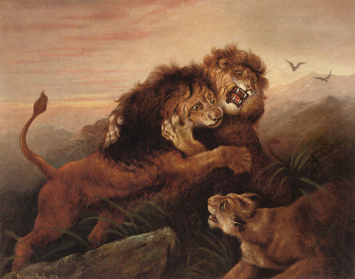 Art Prints of A Challenge to the King, 1873 by Heywood Hardy