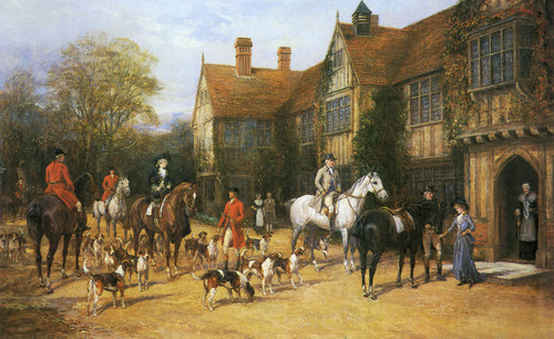 Art Prints of A Meet at the Manor by Heywood Hardy