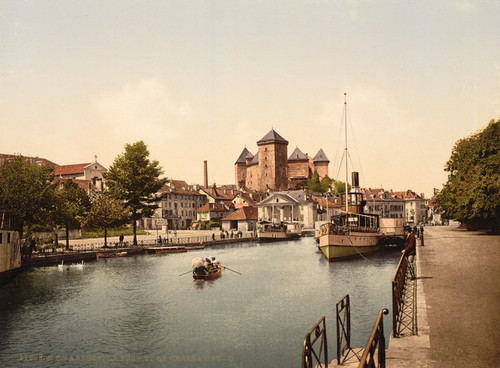 Art Prints of Harbor and Chateau, Fort Annecy, France (386969)