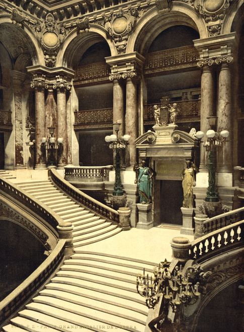 Art Prints of The Opera House, the Grand Staircase, Paris, France (387428)