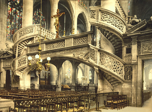 Art Prints of St. Etienne du Mont Church Interior, Paris, France (387438)