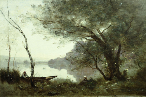 Art Prints of Boatman of Mortefontaine by Camille Corot