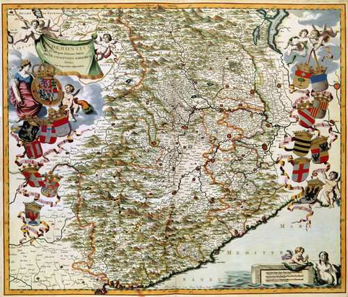 Art Prints of Map of Piemonte, 1682 (485) by Joan Blaue