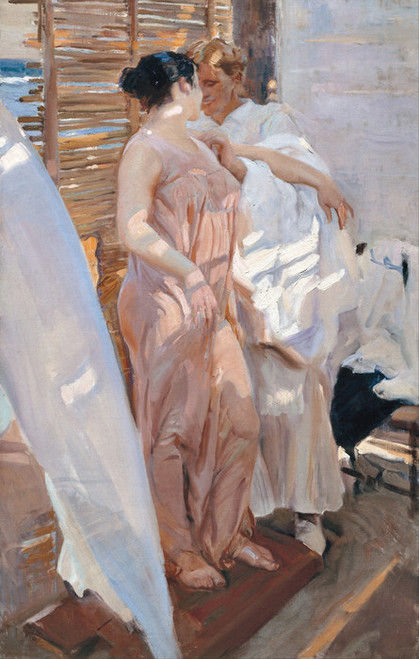 Art Prints of The Pink Robe after the Bath by Joaquin Sorolla y Bastida