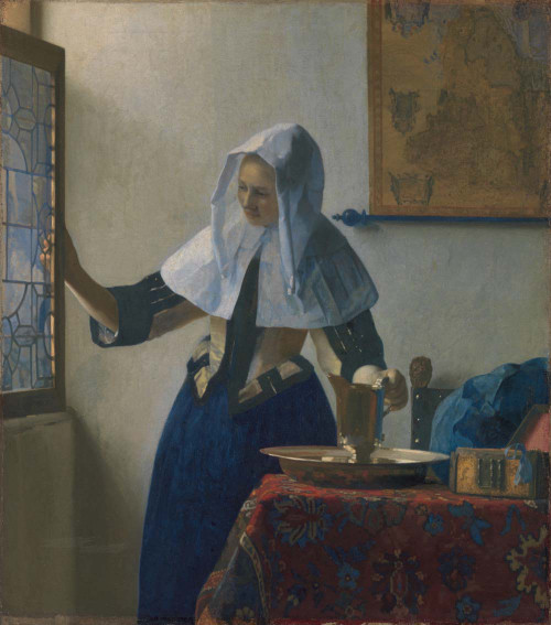 Art Prints of Woman with a Water Pitcher by Johannes Vermeer