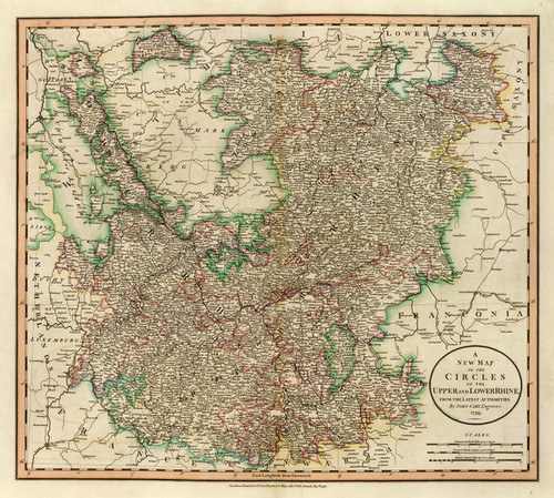 Art Prints of Upper and Lower Rhine Circles, 1799 (1657028) by John Cary