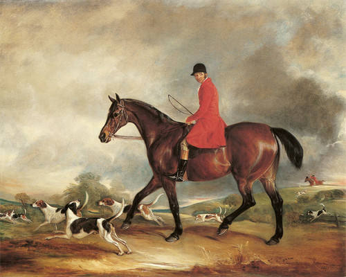 Art Prints of Captain Garth on His Bay Hunter with Hounds by John Ferneley
