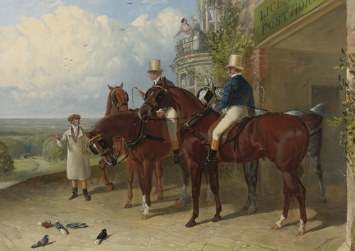 Art Prints of A Change of Horses Waiting for the Coach by John Frederick Herring