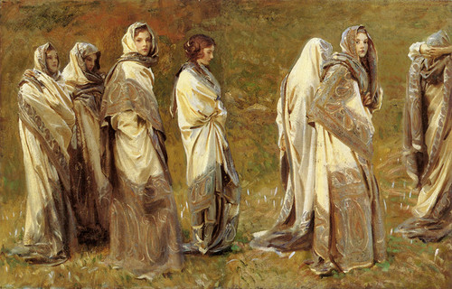 Art Prints of Cashmere, Sargent's Niece in Seven Poses by John Singer Sargent