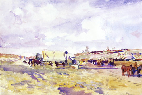 Art Prints of Landscape on the Somme by John Singer Sargent