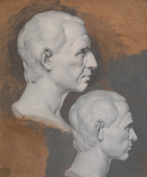 Art Prints of Studies of a Classical Bust by Joseph Wright of Derby