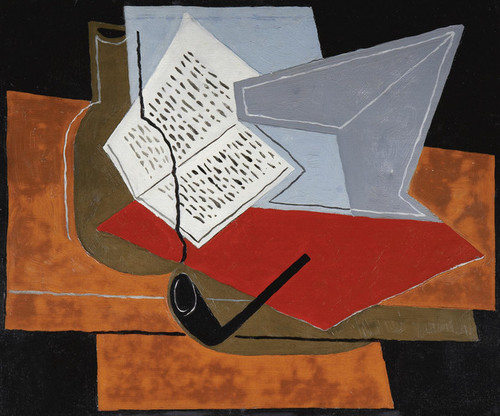Art Prints of Pipe and a Book by Juan Gris