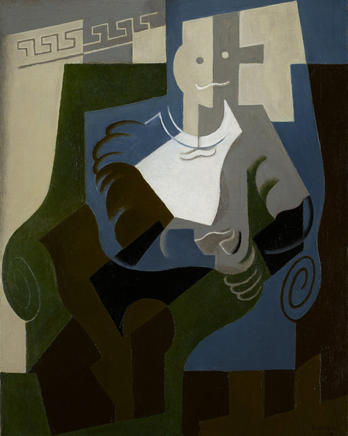 Art Prints of Seated Harlequin by Juan Gris