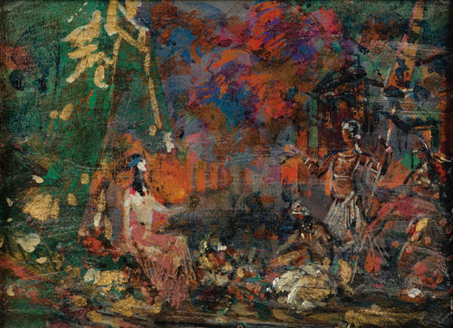 Art Prints of Night View of Paris and Stage Design by Konstantin Alexeevich Korovin
