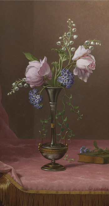 Art Prints of Victorian Vase with Flowers of Devotion by Martin Johnson Heade