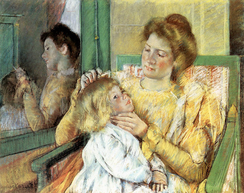 Art Prints of Mother Combing Her Child's Hair by Mary Cassatt