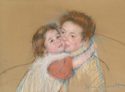 Art Prints of Sketch for Margot Embracing Her Mother by Mary Cassatt