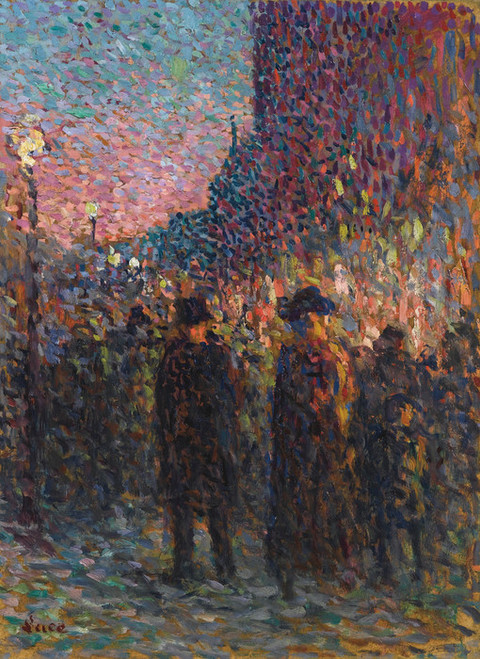 Art Prints of Paris Boulevards at Night by Maximilien Luce