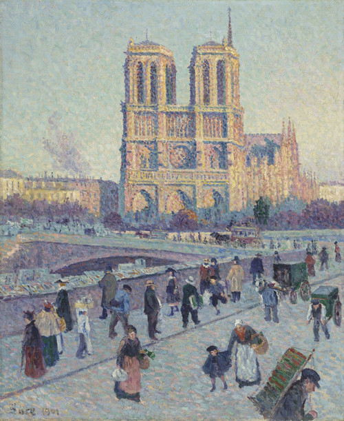 Art Prints of The Quai Saint Michel and Notre Dame by Maximilien Luce