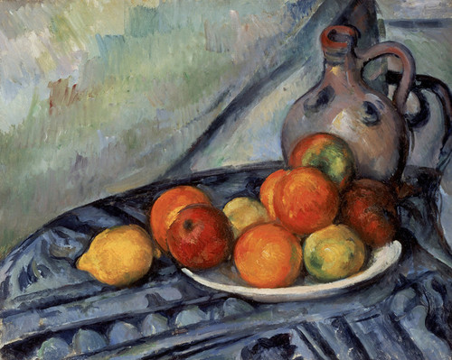 Art Prints of Fruit and Jug on a Table by Paul Cezanne