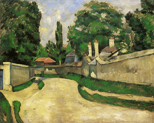 Art Prints of Houses Along the Road by Paul Cezanne