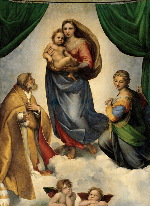 Art Prints of The Sistine Madonna by Raphael Santi