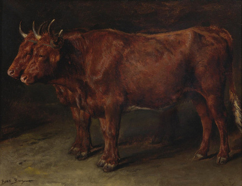 Art Prints of A Pair of Oxen by Rosa Bonheur