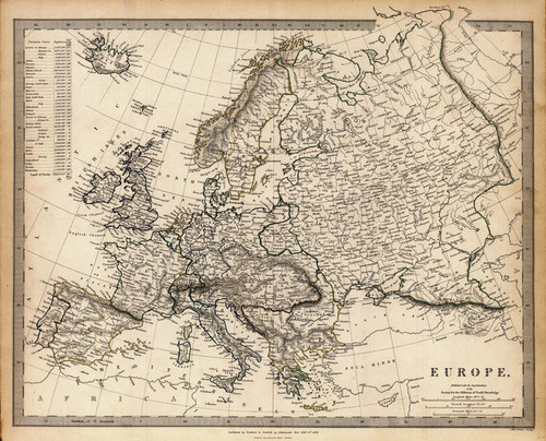 Art Prints of Europe, 1836 (0890010), Society for the Diffusion of Useful Knowledge