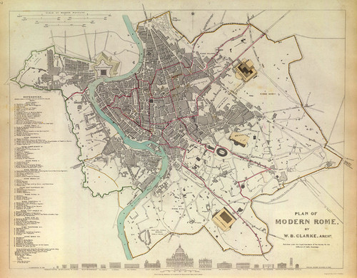Art Prints of Modern Rome, 1830 (0890202), Great Britain Map