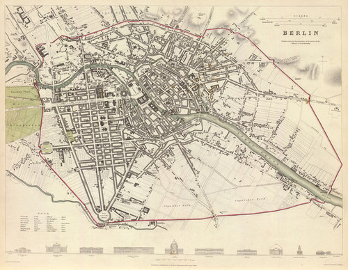 Art Prints of Berlin, 1833 (0890163), Great Britain Map