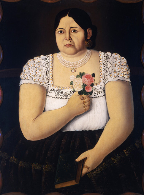 Art Prints of Portrait of a Native Puebla Woman by an Unknown Artist
