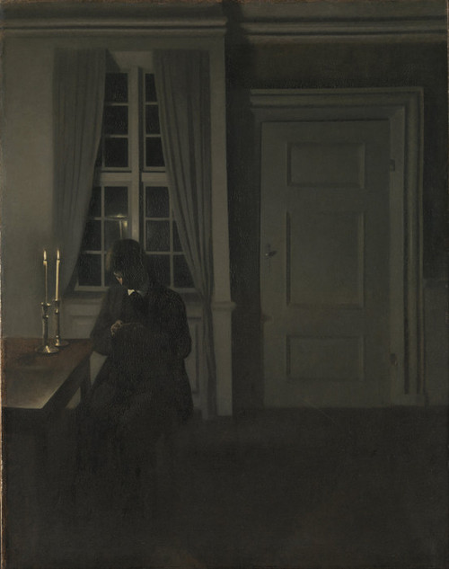 Art Prints of The Collector of Coins by Vilhelm Hammershoi