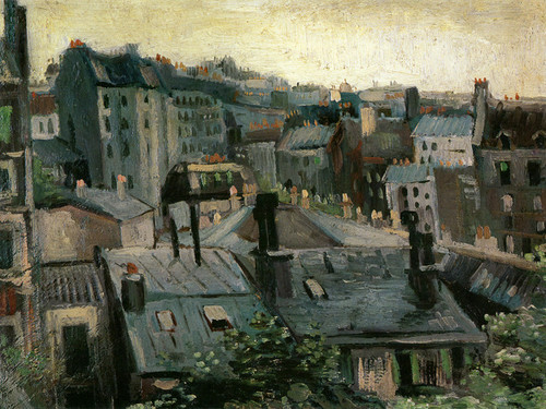 Art Prints of View of Paris Rooftops by Vincent Van Gogh